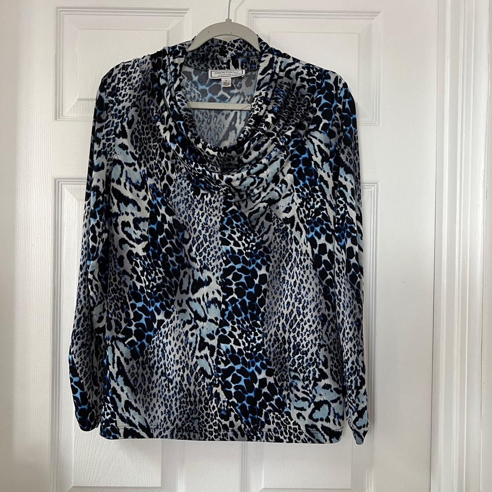 Simonton Says black and blue animal print